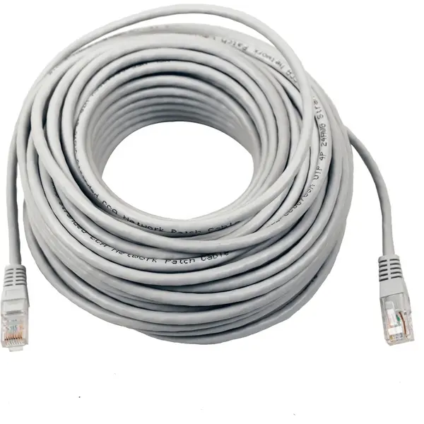 Patchcord UTP CAT6 CCA 8×0.5mm, 40 metri, gri, conectori RJ45