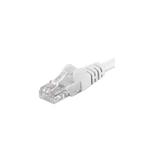 Patchcord UTP PremiumCord RJ45-RJ45 Cat.5e 0.5m, Alb