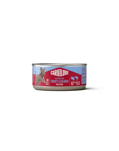 Pate pentru pisoi CARNILOVE Cat Can Paté curcan și somon 100 g