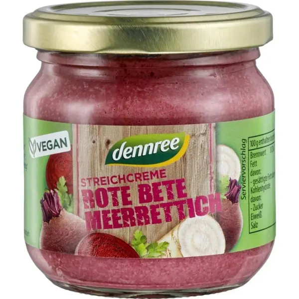 Pate vegetal cu sfecla rosie si hrean, eco - 180 g