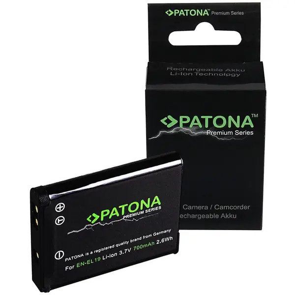 Patona Acumulator /Baterie PATONA Premium pentru Nikon EN-EL19 CoolPix S32 S6400 S3100 S2600- 1214