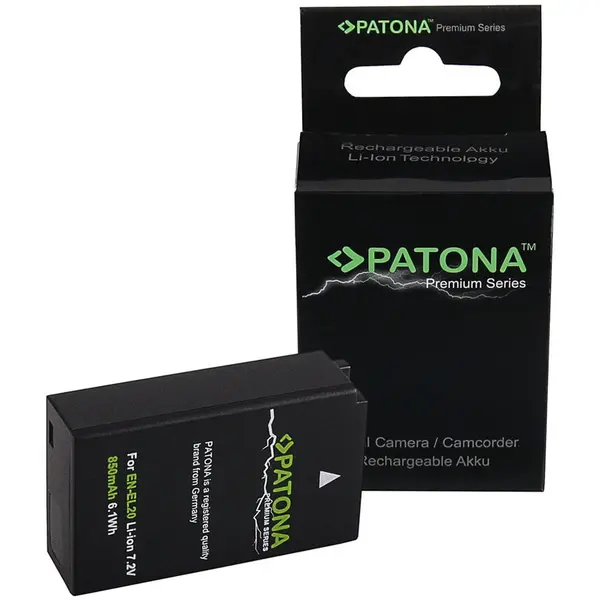 Patona Acumulator /Baterie Patona Premium pentru Nikon EN-EL20 1 A Blackmagic Pocket J1 J-1 J2 J3 S1 V3 V-3- 1270