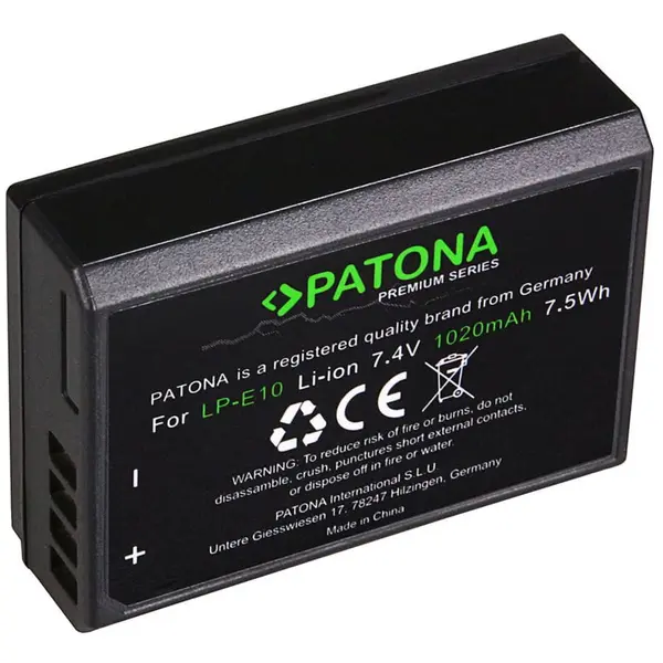 Patona Acumulator Patona Premium LP-E10 1020mAh replace Canon EOS-1213