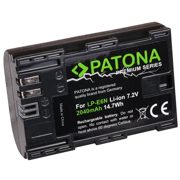 Patona Acumulator Patona Premium LP-E6N 2040mAh compatibil Canon EOS 5D Mark II III IV 7D 60D 70D 80D 6D 5D -1259