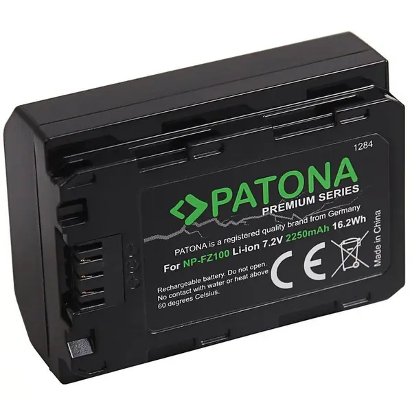 Patona Acumulator Patona Premium NP-FZ100 2400mAh compatibil Sony A9, A7 III-1284