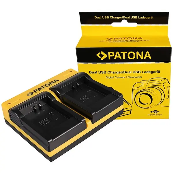 Patona Patona Dual incarcator pentru Canon NB-11L IXUS 125HS 240HS NB-11L Powershot A1200 A2200 inkl. Micro-USB