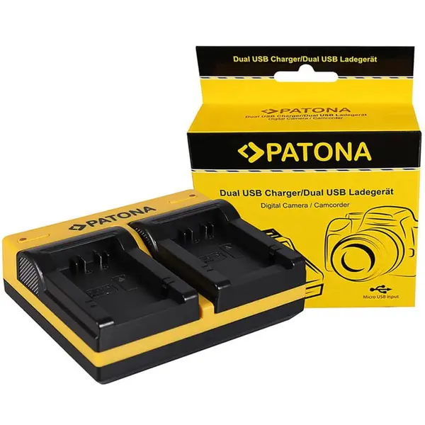 Patona Patona Dual incarcator pentru Leica Panasonic DMW-BMB9 V-Lux V-Lux 2 VLux 2 II Panasonic inkl. Micro-USB
