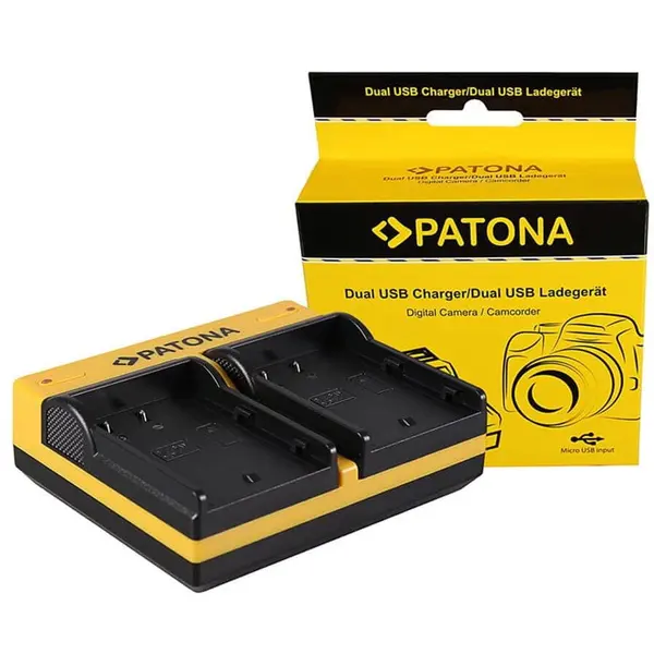 Patona Patona Dual incarcator pentru Panasonic DMW-BLF19 Lumix DMCGH3 DMC-GH3 DMCGH3A DMC-GH3A inkl. Micro-USB K
