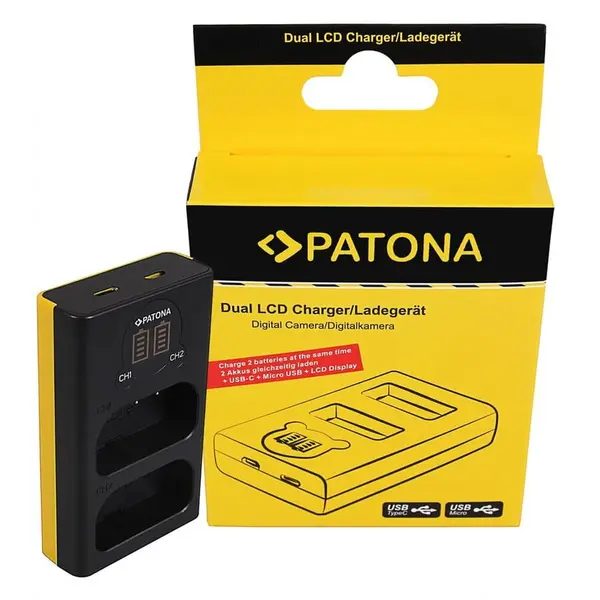 Patona Patona Dual incarcator pentru Panasonic DMW-BLJ31 Lumix DC-S1 DC-S1R DC-S1H