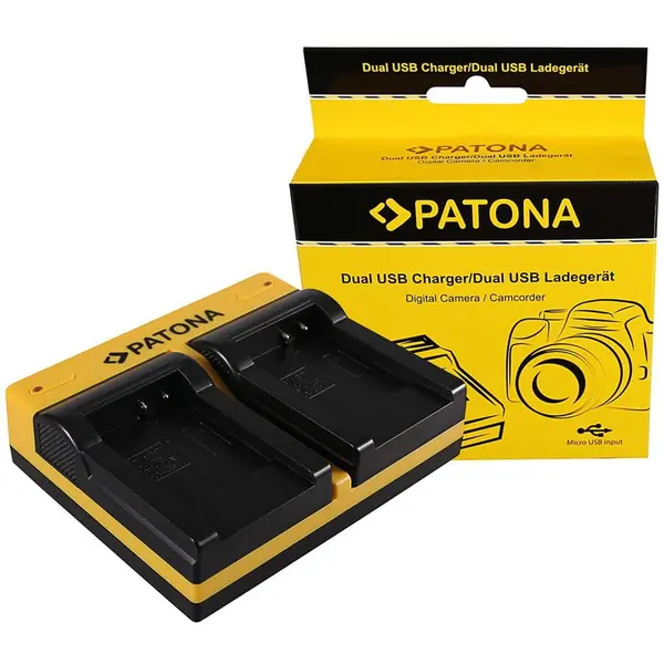 Patona Patona Dual incarcator pentru Pentax D-LI88 Optio H90 P70 P80 W90 WS80 D-LI88 D-LI88 SANYO inkl. Micro-US