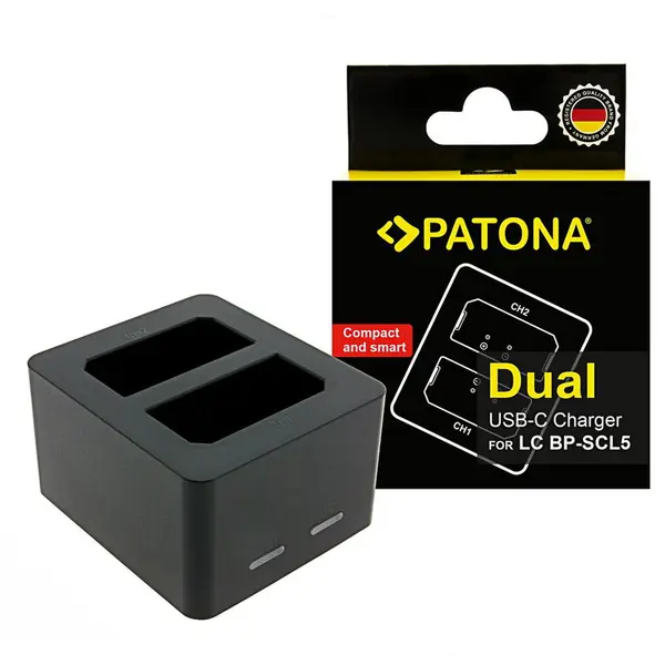 Patona Patona incarcator dual pentru Leica M10 M10P M10R 24003 BP-SCL5 incl. USB-C cable