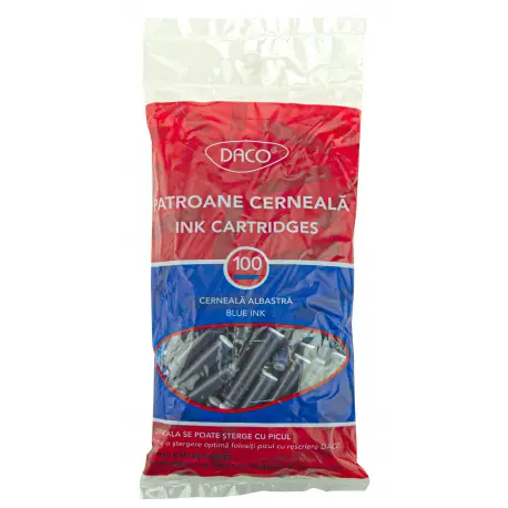 Patron cerneala scurt, 100buc/set, albastru