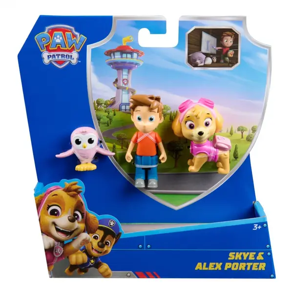 PATRULA CATELUSILOR SET 3 FIGURINE SKYE SI ALEX PORTER