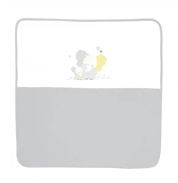 Patura bumbac bebe 90x90 cm Za Za Grey