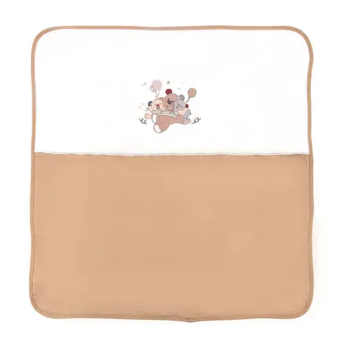 Patura bumbac bebe Lorelli Za Za, 90x90 cm, Crem