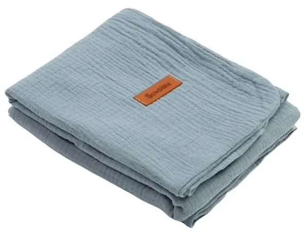 Pătură de muselină Sensillo - Jeans, 75 х 100 cm