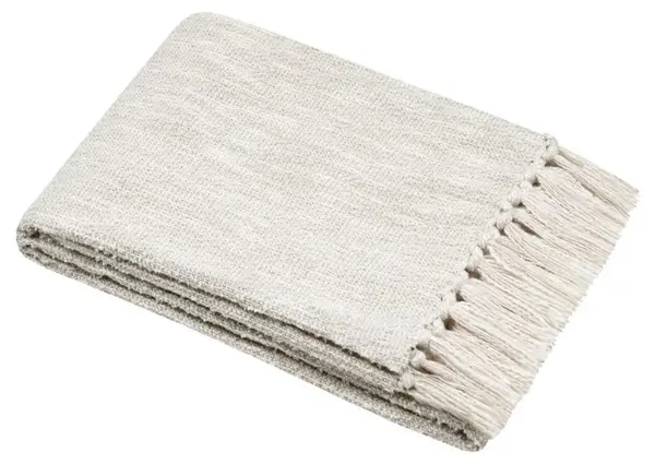 Pătură decorativă STOF – Josepha, 125 x 150 cm, naturală