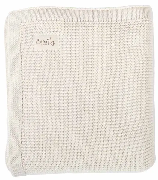 Pătură din bumbac Cotton Hug - Organic, 80 x 100 cm, nor