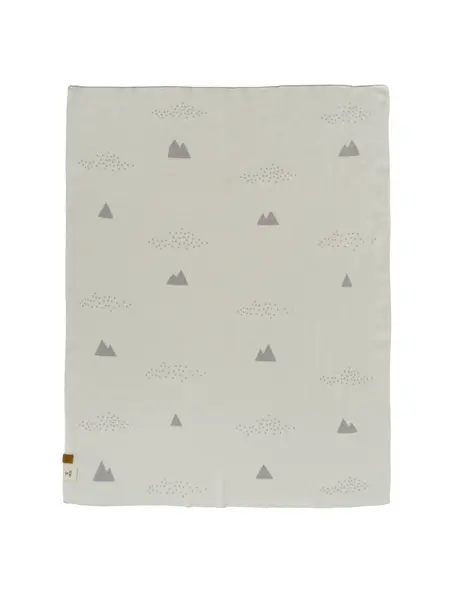 Patura Fine Knitted din bumbac organic 80x100 cm Ice Mountain