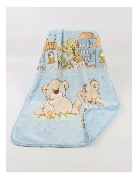 Patura groasa Garden and Bear, blue