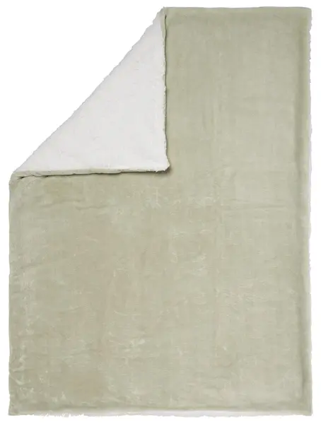 Pătură pentru bebeluși Babycalin - Bicoloră, 75 x 100 cm, verde/ecru