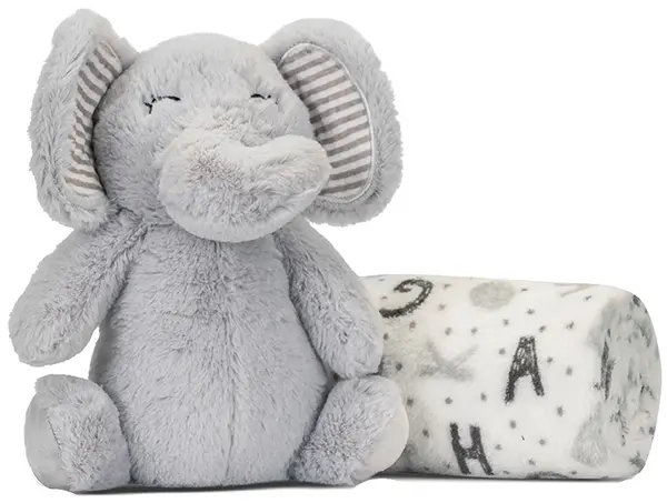 Pătură pentru bebeluși Lorelli - Nappy, 90 х 75 cm, elefant gri