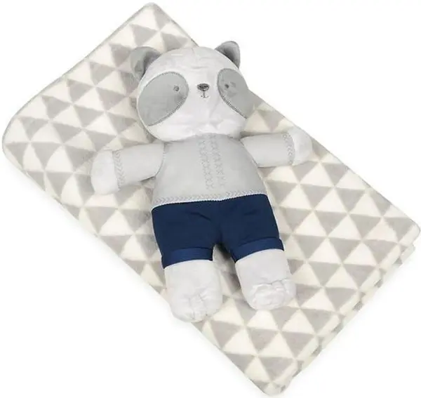 Pătură pentru copii cu jucărie de pluș Baby Matex - Carol, Panda