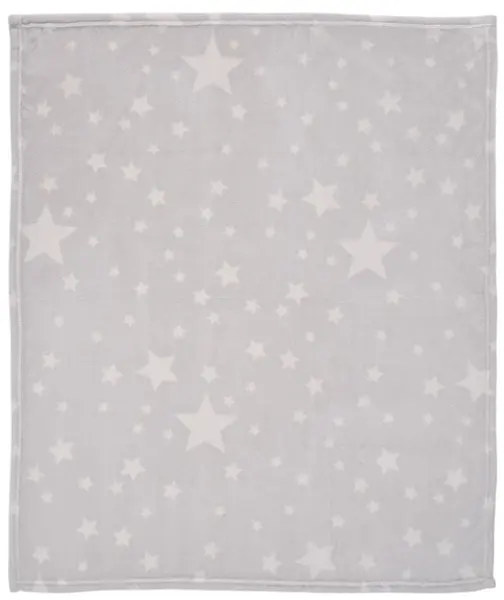 Pătură pentru copii Lorelli - Coral, 85 х 100 cm, gri cu stele