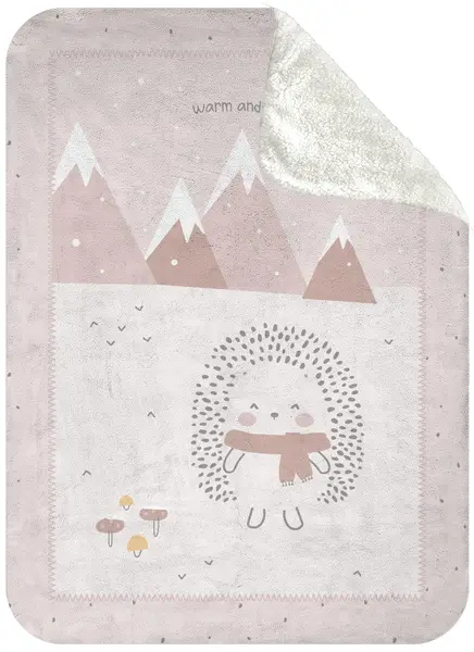 Pătură pentru copii Sherpa KikkaBoo - Hedge-hugs, 80 x 110 cm