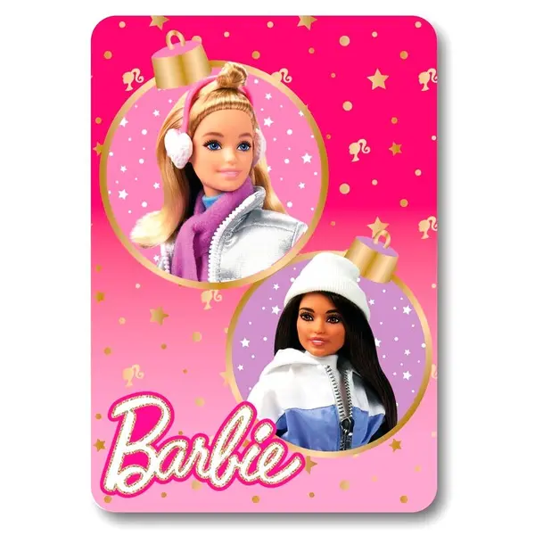 Patura polar, multicolor, 140x100 cm, Winter, Barbie Engros