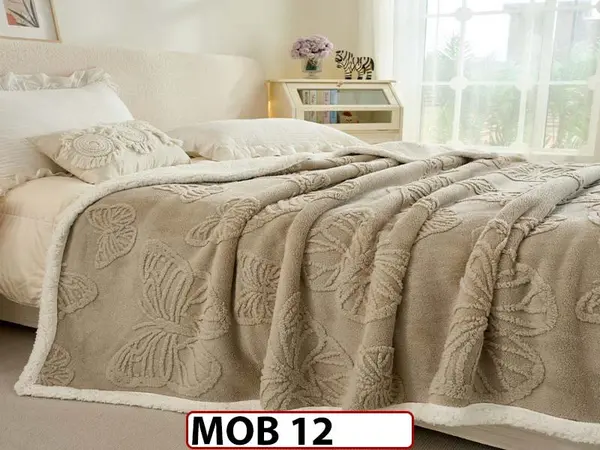 Patura Pufoasa Cocolino cu Blanita pentru pat dublu MOB 12