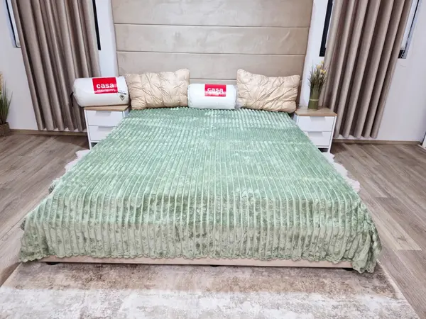 Patura Pufoasa Cocolino groasa uni pentru pat dublu 200x230cm - XPF24