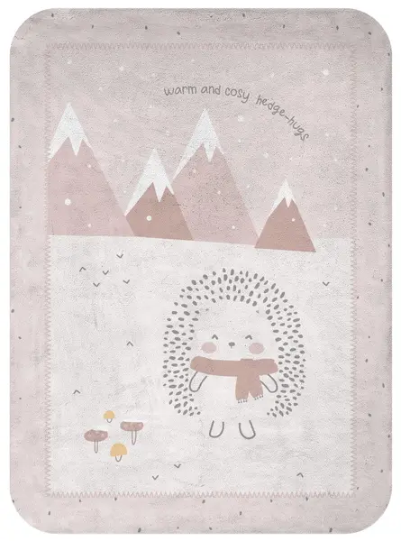 Pătură super moale pentru copii KikkaBoo - Hedge-hugs, 80 x 110 cm