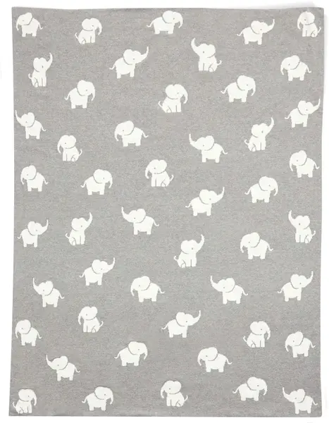 Pătură tricotată Mamas & Papas Welcome To The World Elephant - Grey, 70 х 90 cm
