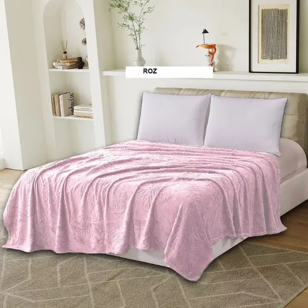 Patura UNI FLUTURI roz 200x230 cm, Ralex | 1 buc