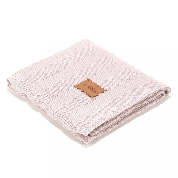 Paturica de bambus pentru copii 90x80 cm La Millou Light Pink