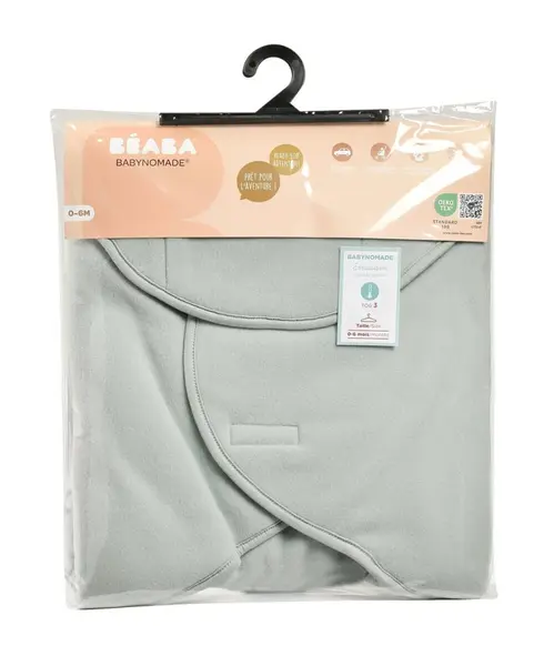 Paturica de infasat BabyNomade 0-6 luni Sage Green