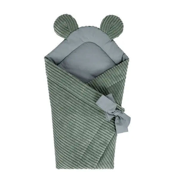 Paturica de infasat pentru bebelusi MeowBaby aesthetic olive green