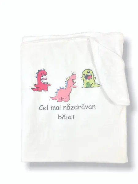 Paturica dubla de iarna imprimata personalizata 135x110 cm