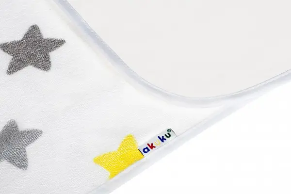Paturica impermeabila pentru schimbat scutece Akuku 50x70cm Stars, suprafata din bumbac terry