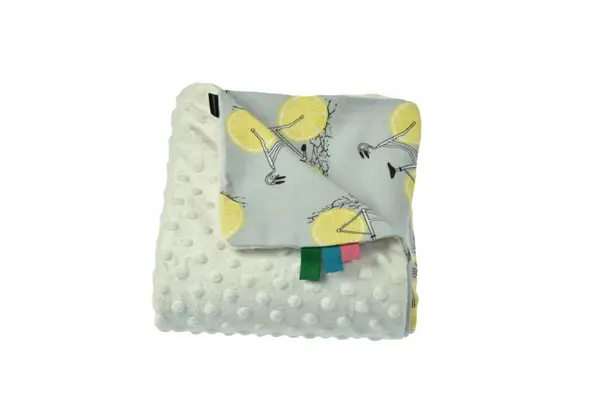 Paturica Minky pentru copii 75x75 cm K-644 Lemon