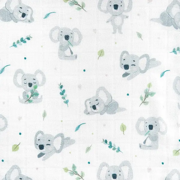 Paturica mutifunctionala Bocioland Koala 120x120 cm ,tesatura din fibre de bambus super absorbant, suprafata catifelata, utilizare caruciorpatutscaun auto,material respirabil, certificat OEKO-TEX