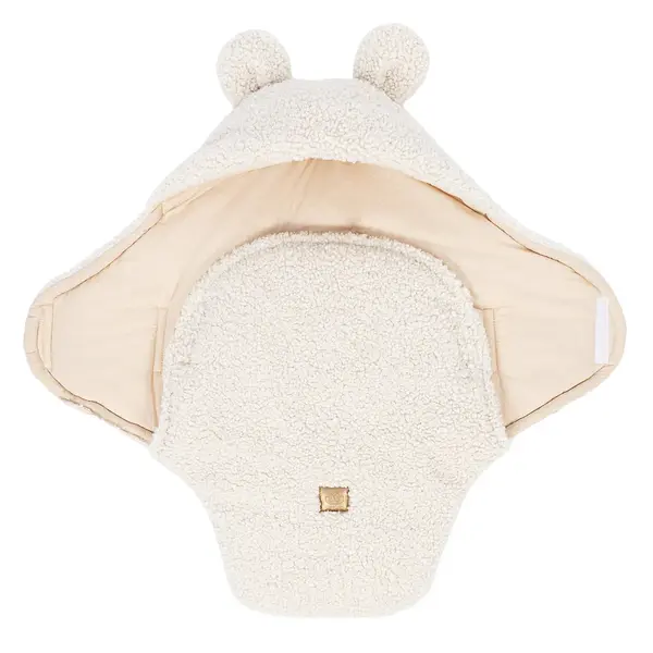 Paturica pentru bebelusi bear ears alb