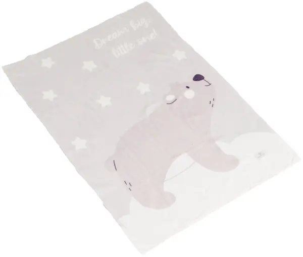 Păturică pentru bebeluși Cangaroo - Dreamy bear, 75 х 100 cm, gri