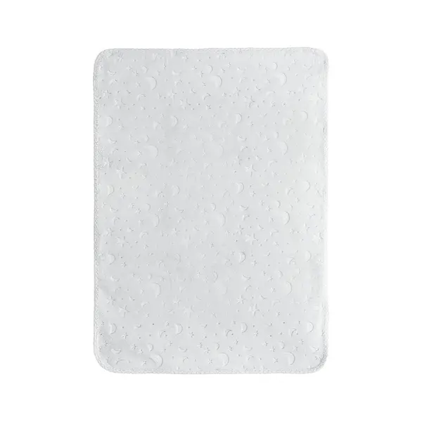 Paturica pentru bebelusi Lorelli Twinkle Grey, material moale, model decorativ in relief, 80x110 cm, 0 luni+