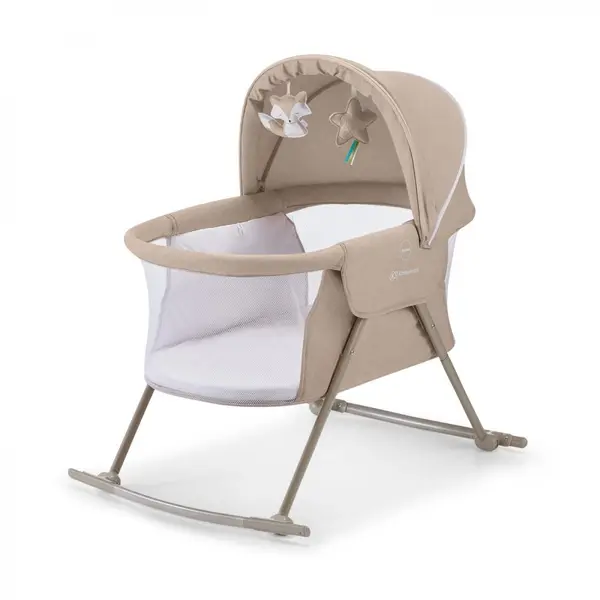 Patut 3 in 1 Kinderkraft Lovi beige, multifunctional, saltea si accesorii incluse