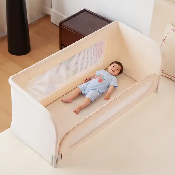 Patut bebelusi co-sleeper 2 in 1 Empria, adaptabil si portabil, transformabil in bariera pat copii, dimensiune patut 97 A 44 A 40 cm, dimensiune bariera 185 A 40 cm, reglabil pe inaltime, pliabil