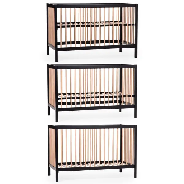 Patut Childhome Cot 97 fag 60x120 cm naturalnegru