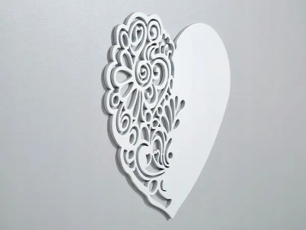 Patut din lemn pentru copii Klups Nel Heart Alb Gri