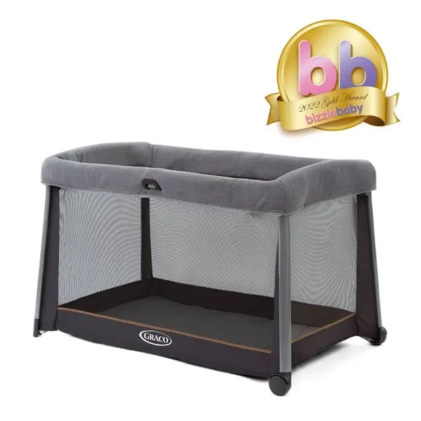Patut Graco FoldLite Shadow pliabil, roti, saltea inclusa, geanta de transport